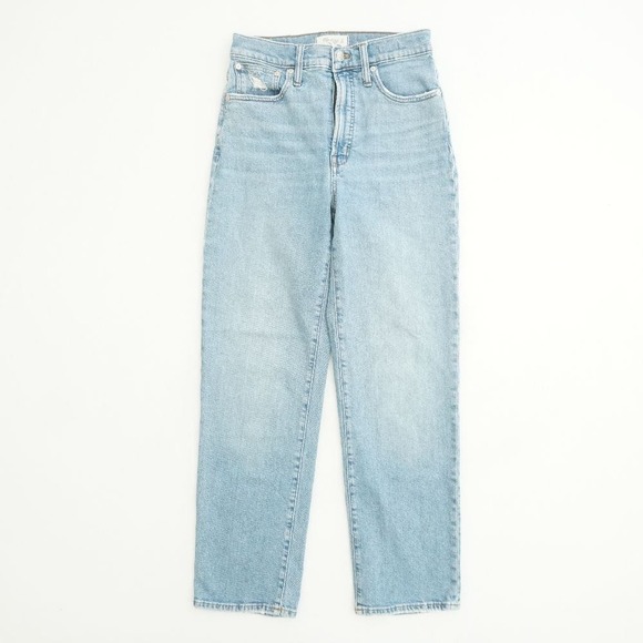 Madewell The Perfect Vintage Straight Crop Jeans Light Wash Size 26 - Picture 1 of 12